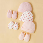 Baby Hat & Scratch Mittens, 3 Sets