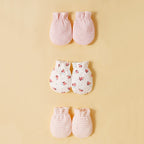 Baby Hat & Scratch Mittens, 3 Sets