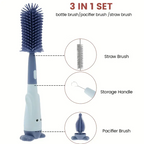 Standing Silicone Bottle Brush Set (3-Piece) – baby bottle cleaner