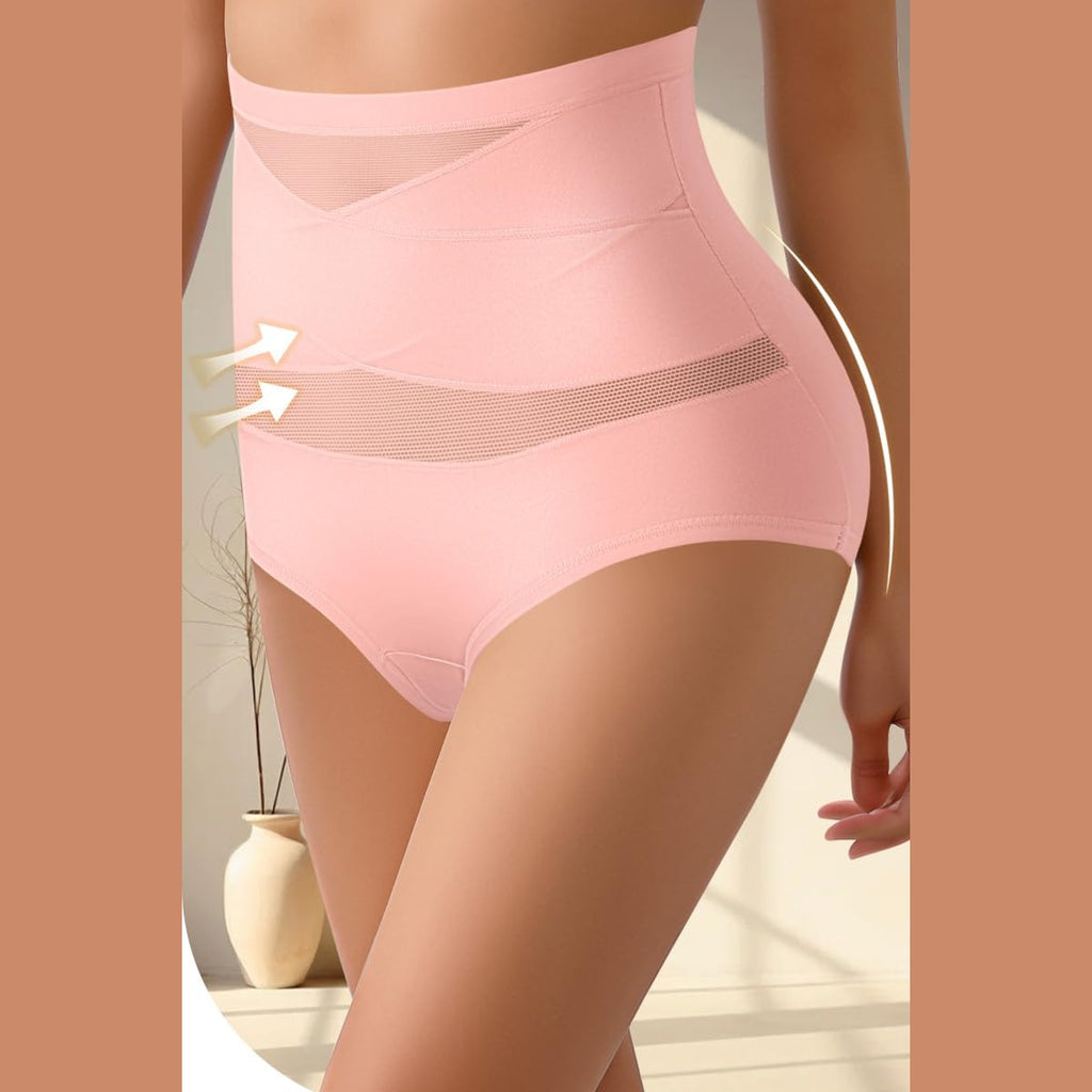 Cross-Smoothing High-Waist Briefs, 4-Pack