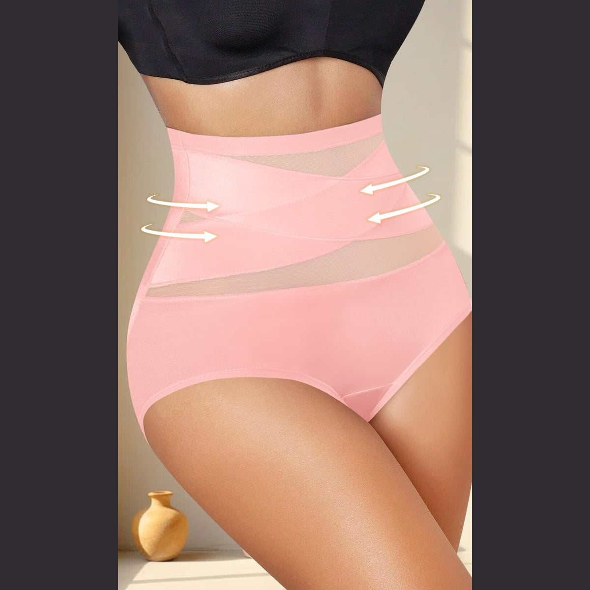 Cross-Smoothing High-Waist Briefs, 4-Pack