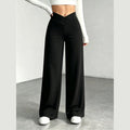 High-Rise Crossover Wide-Leg Pants – high-waist pants