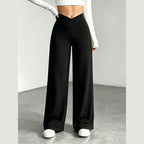 High-Rise Crossover Wide-Leg Pants – high-waist pants