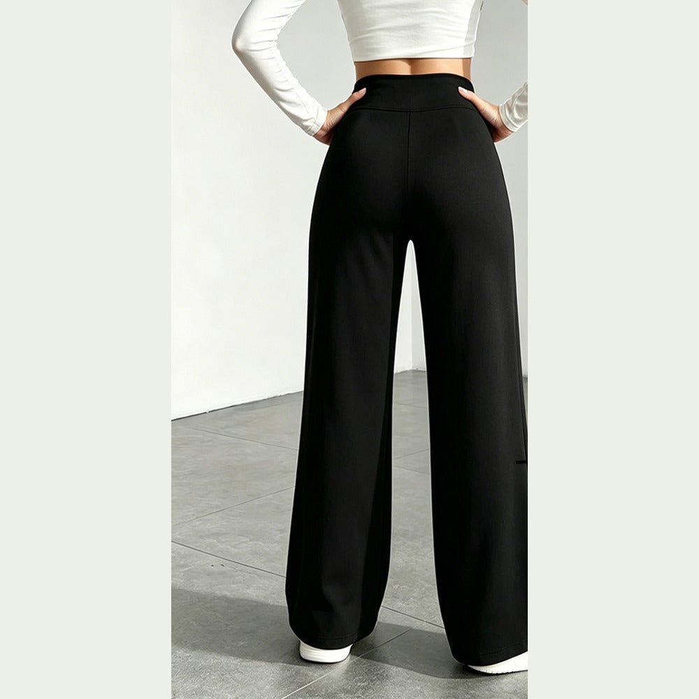 High-Rise Crossover Wide-Leg Pants – high-waist pants